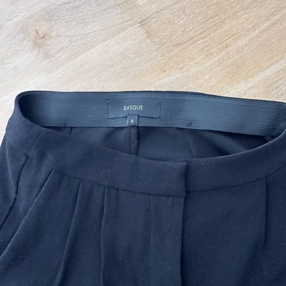 Basque Pants Womens‎ Black Trousers Work Career Corporate Office Pleated  6 - Picture 7 of 12